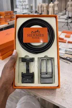 Hermes Leather Belt With Multiple Buckles