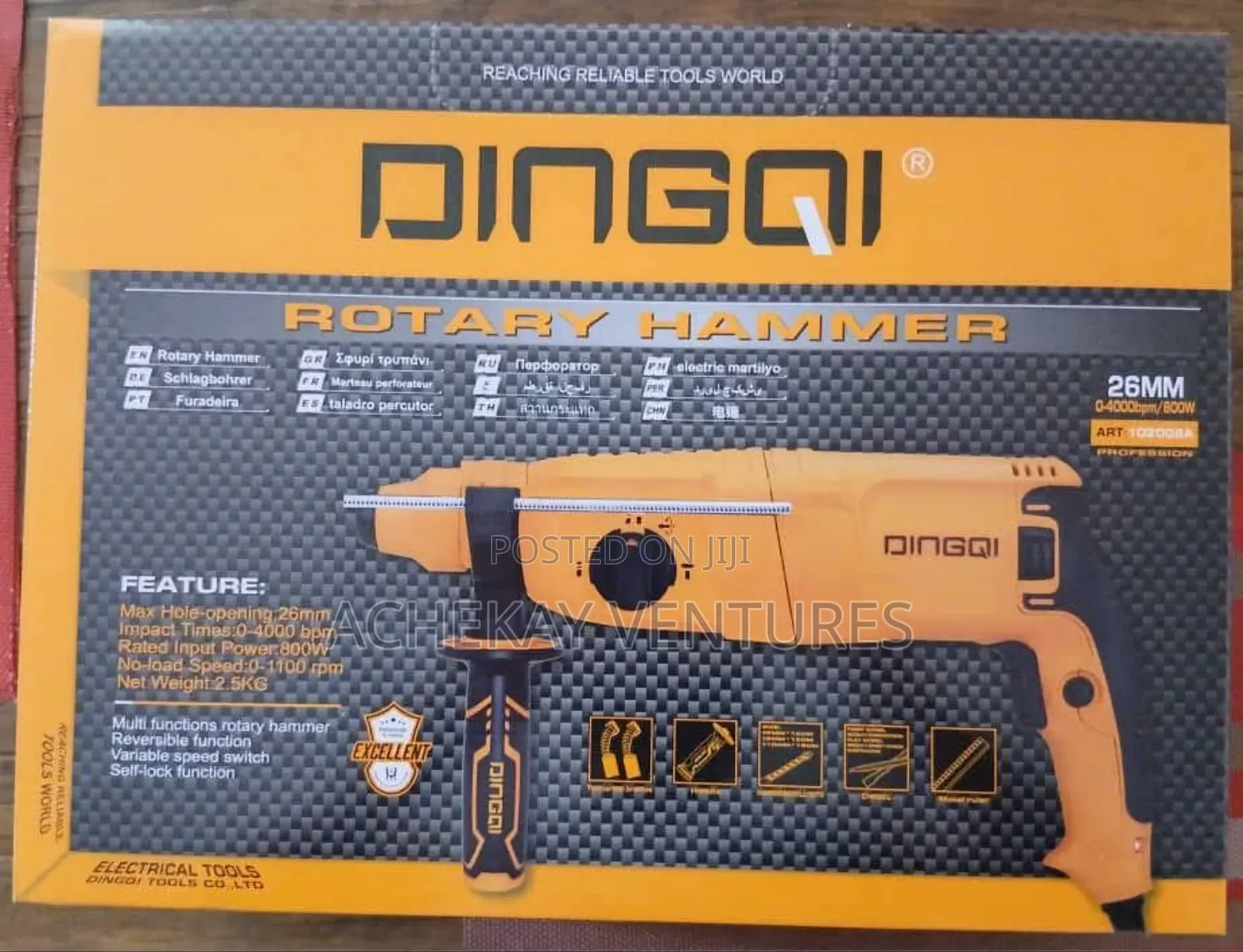Dingui Rotary SDS Hammer Drill 800w (26mm)
