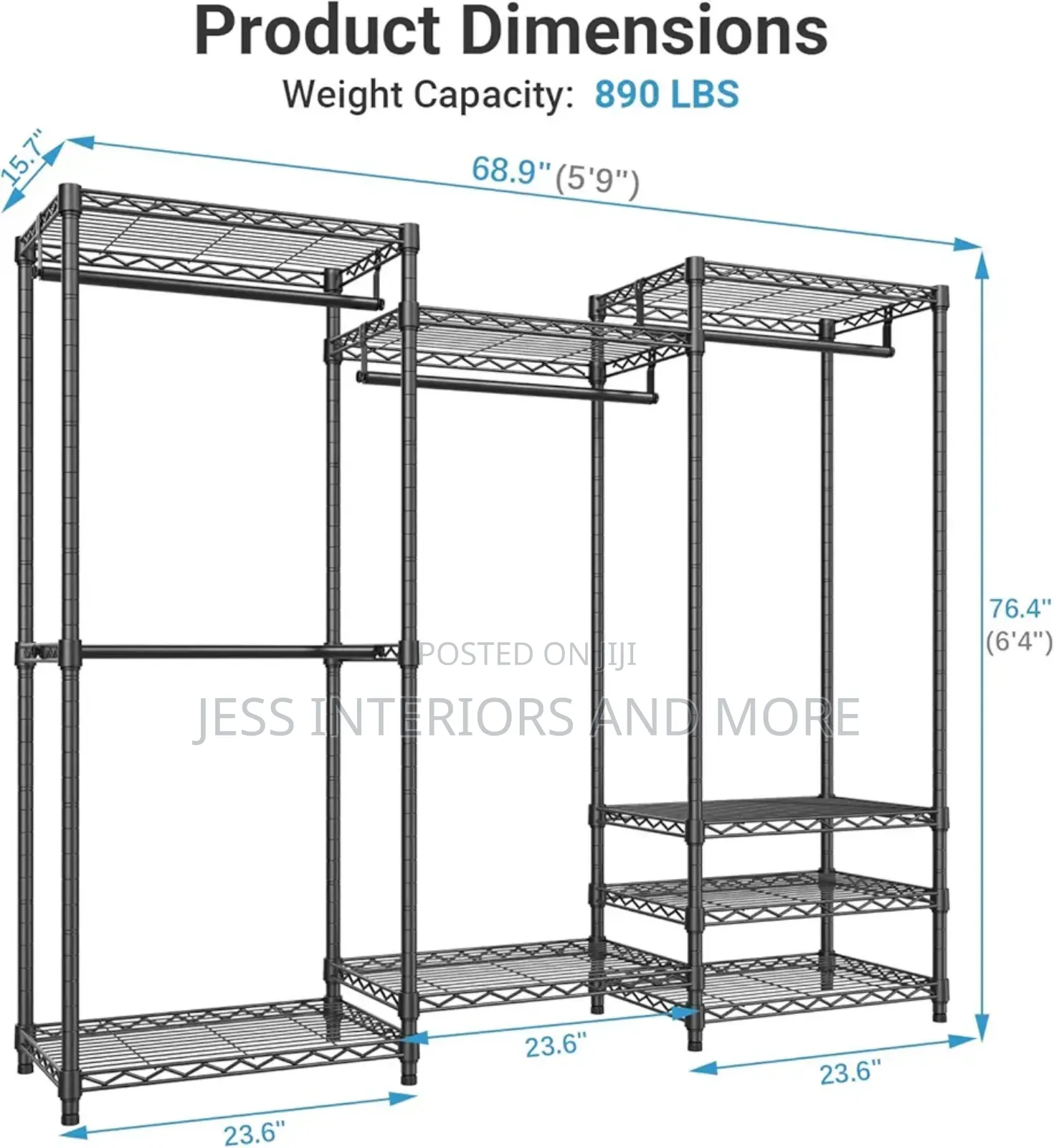 Heavy Duty Clothes Rack (Vipek V5)