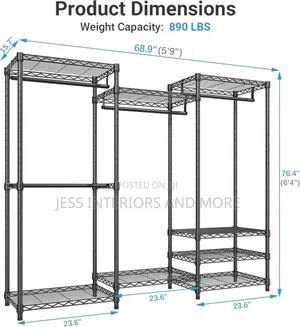 Heavy Duty Clothes Rack (Vipek V5)
