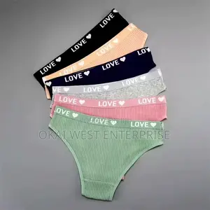 Comfort Style: V-shaped Cotton Threaded Briefs For Women