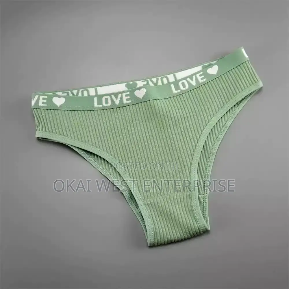 Comfort Style: V-shaped Cotton Threaded Briefs For Women