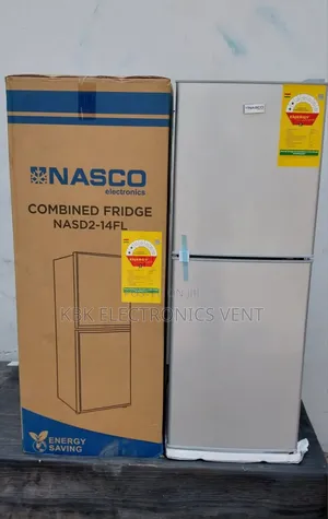Nasco 116ltr Nasd214fl Double Door Fridge Bottom Freezer
