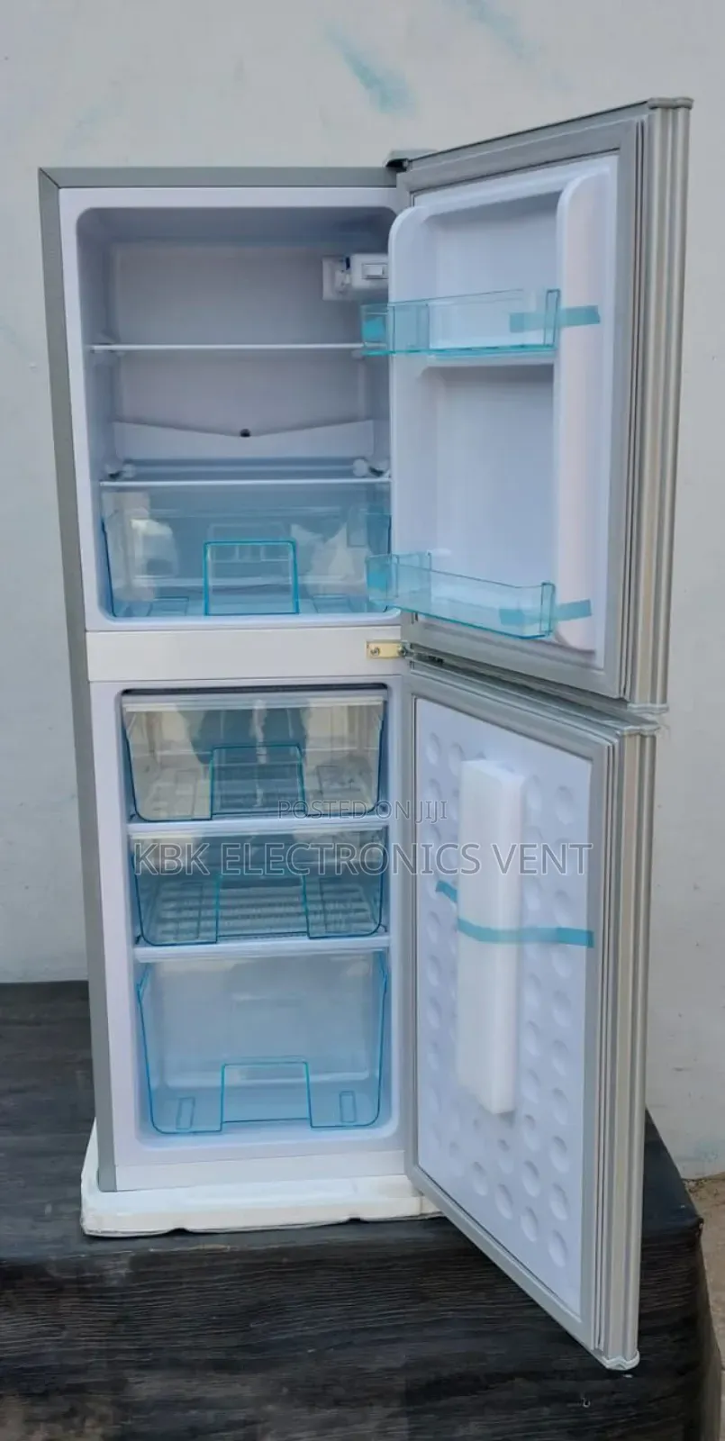 Nasco 116ltr Nasd214fl Double Door Fridge Bottom Freezer