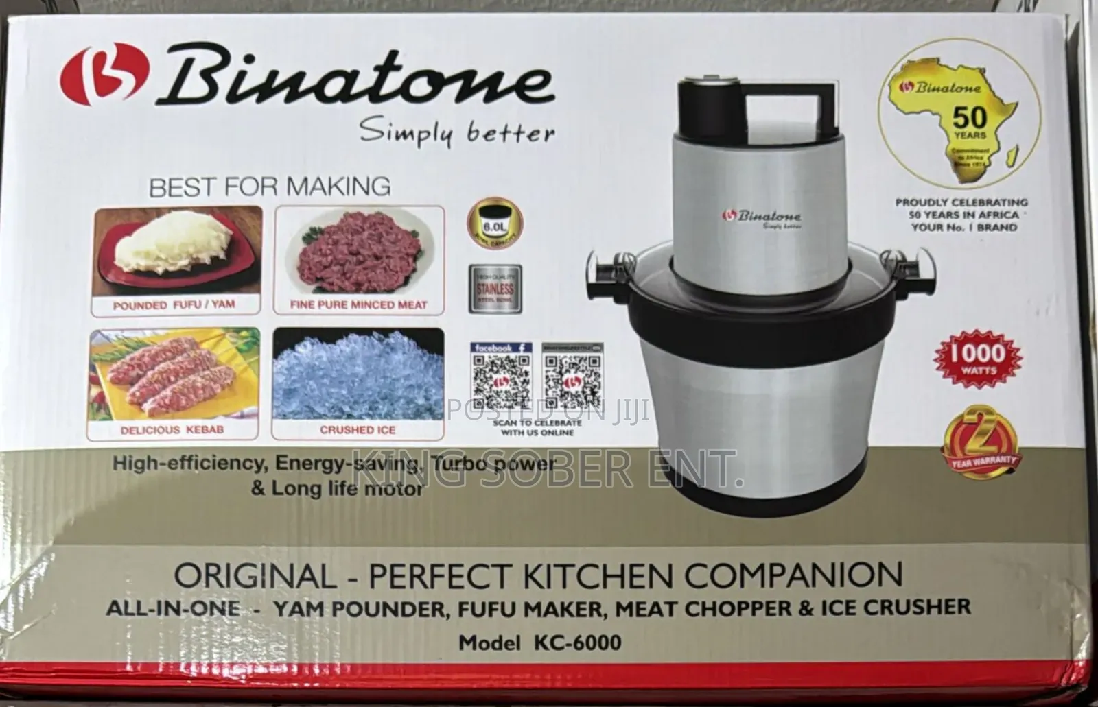 Binatone 6l Fufu Machine 
GHC 660