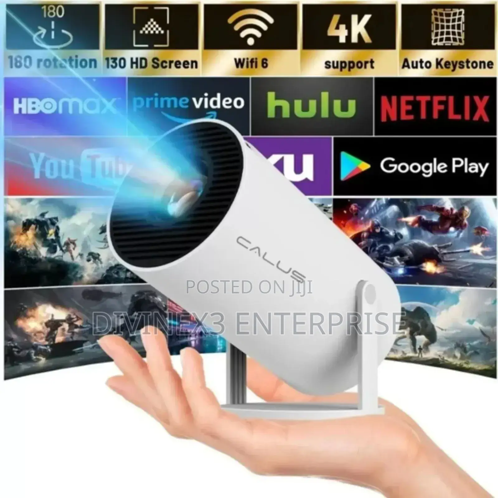 Calus H5max Smart Android 11 Portable Game Projector