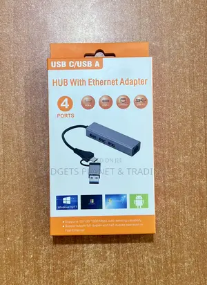 2 In 1 Usb Hub With Ethernet Adapter 4 Ports 3.0 Usb Hubs