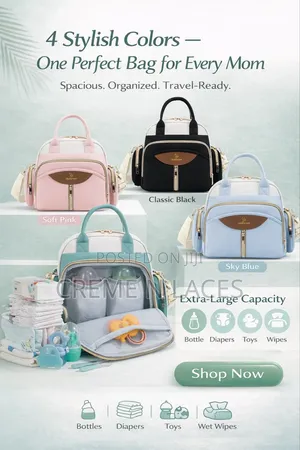 Multifunctional Diaper Bag for Moms – Spacious, Stylish Organized