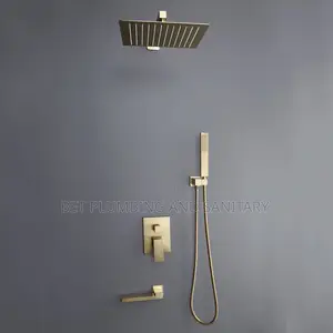 3 In 1 Steel Chrome Shower Set Bathroom Mixer Antirust Shower Pole