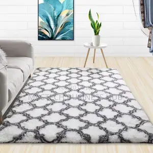 Fluffy Carpet - White and Black (150*220cm)
