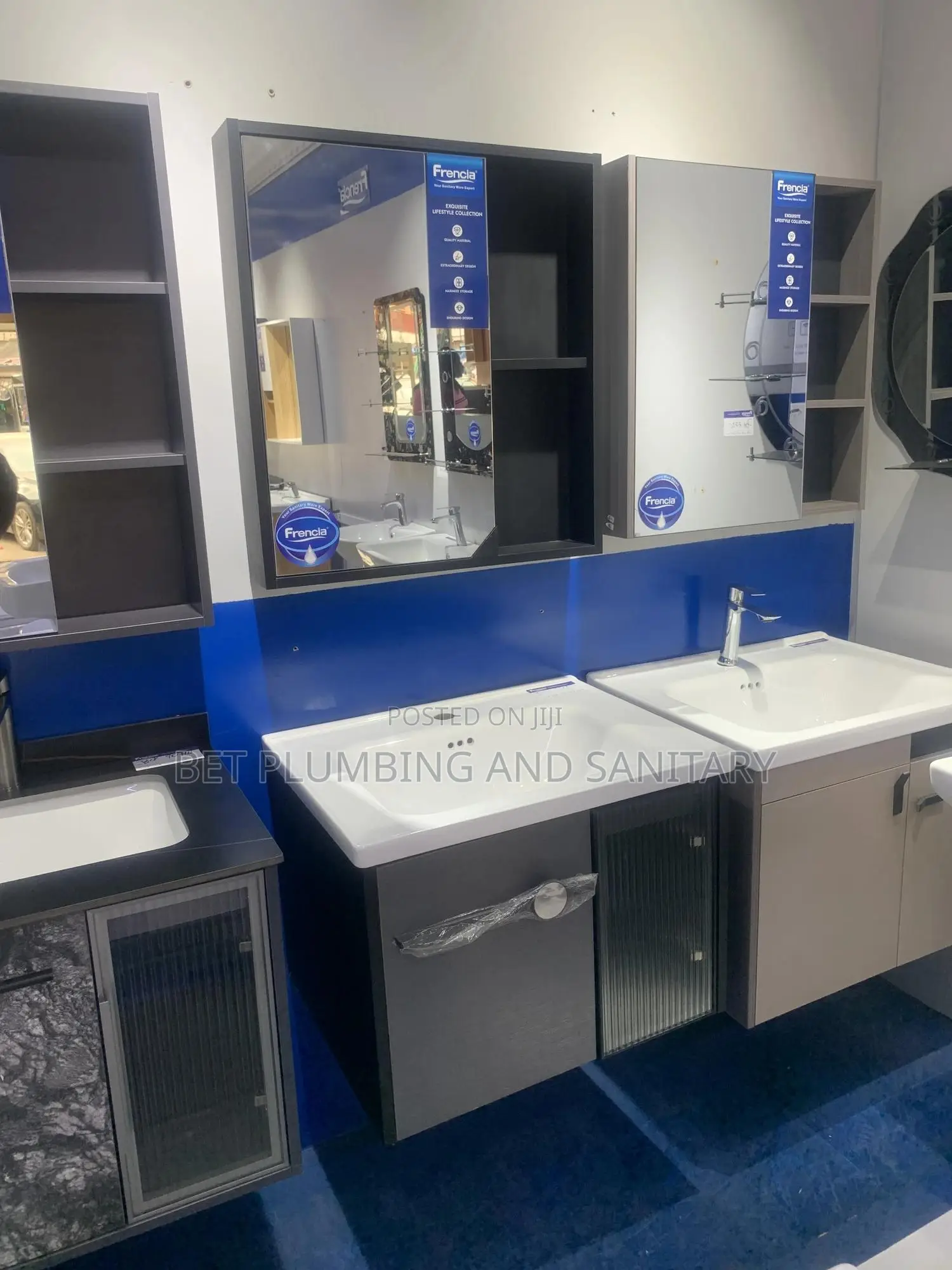 Imported Frencia Cabinet Basin With Mirror_wash Hand Basin and Mirror