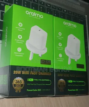 New Oraimo Powercube 202 Uk Type 20w Compatible Charger Kit 
5.0