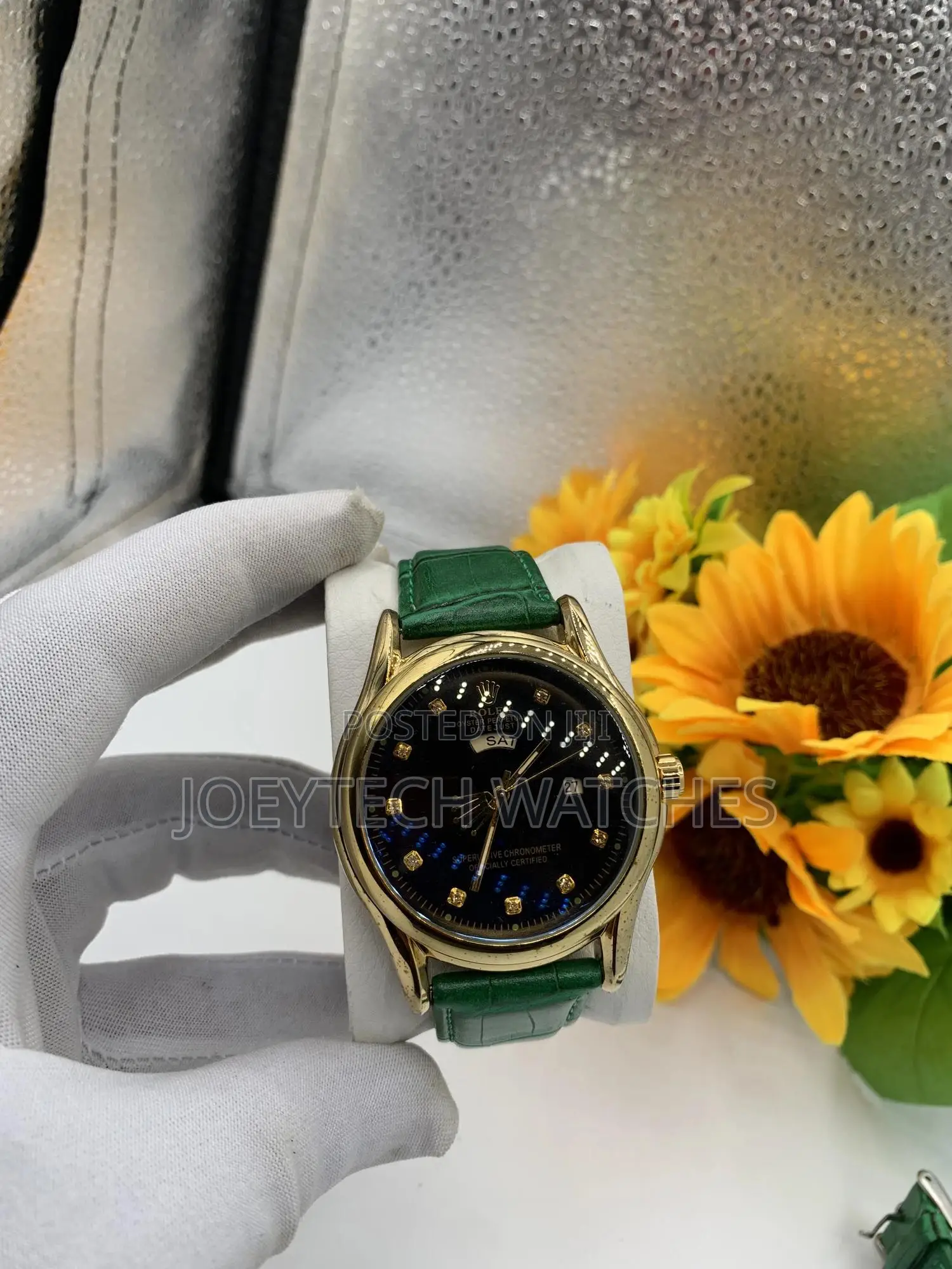 Men Rolex Leather Watches