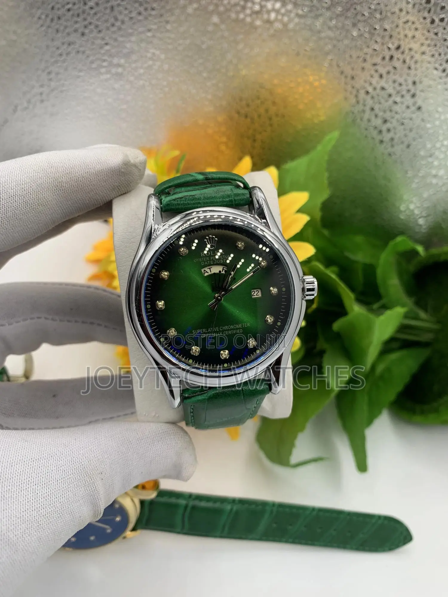 Men Rolex Leather Watches