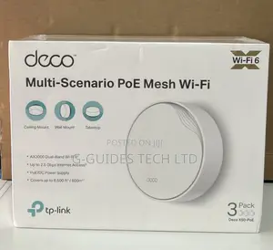 Tp-Link Deco X50-Poe Ax3000 Whole Home Mesh Wi-Fi 6 System (3-Pack)