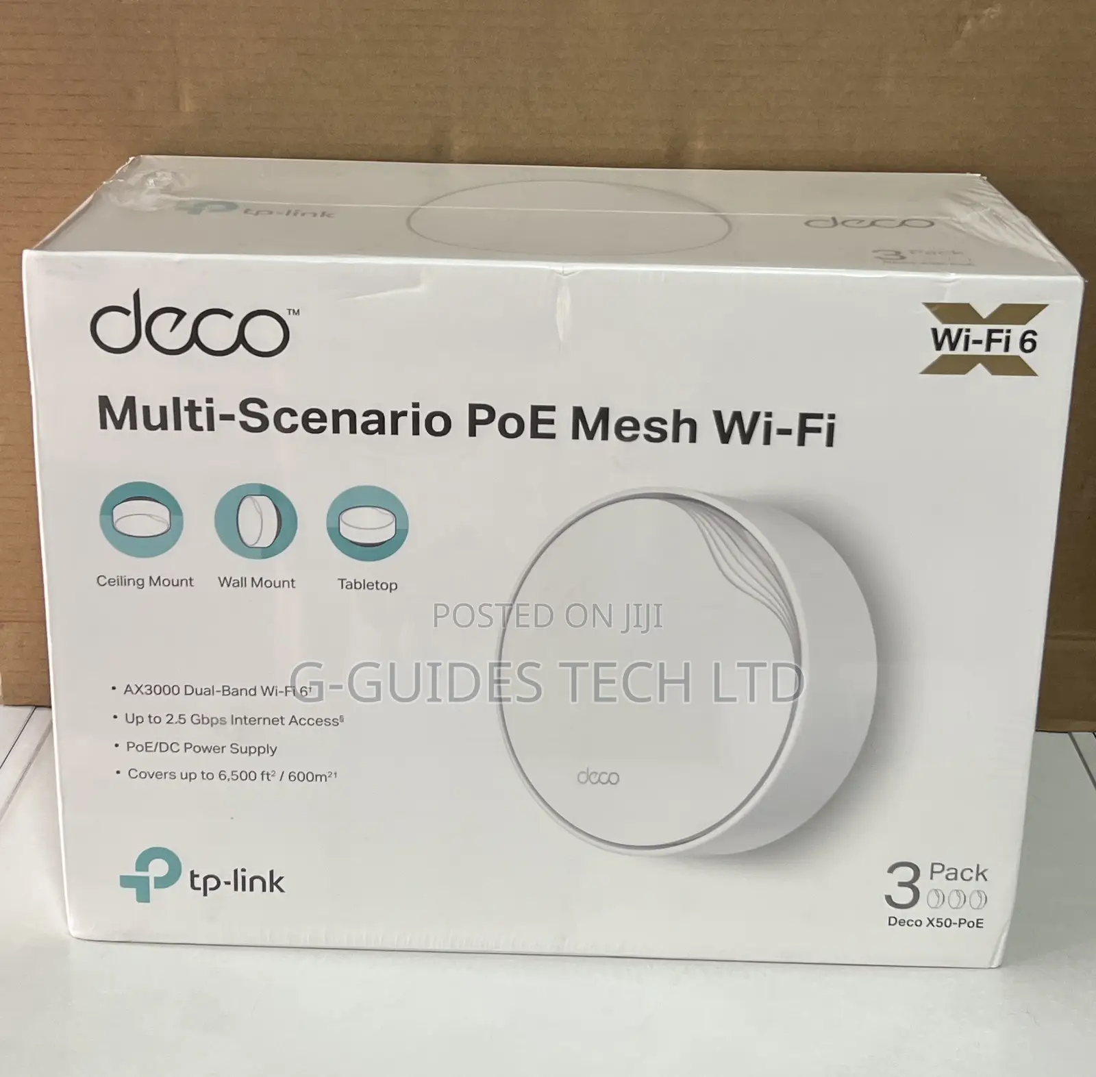 Tp-Link Deco X50-Poe Ax3000 Whole Home Mesh Wi-Fi 6 System (3-Pack)