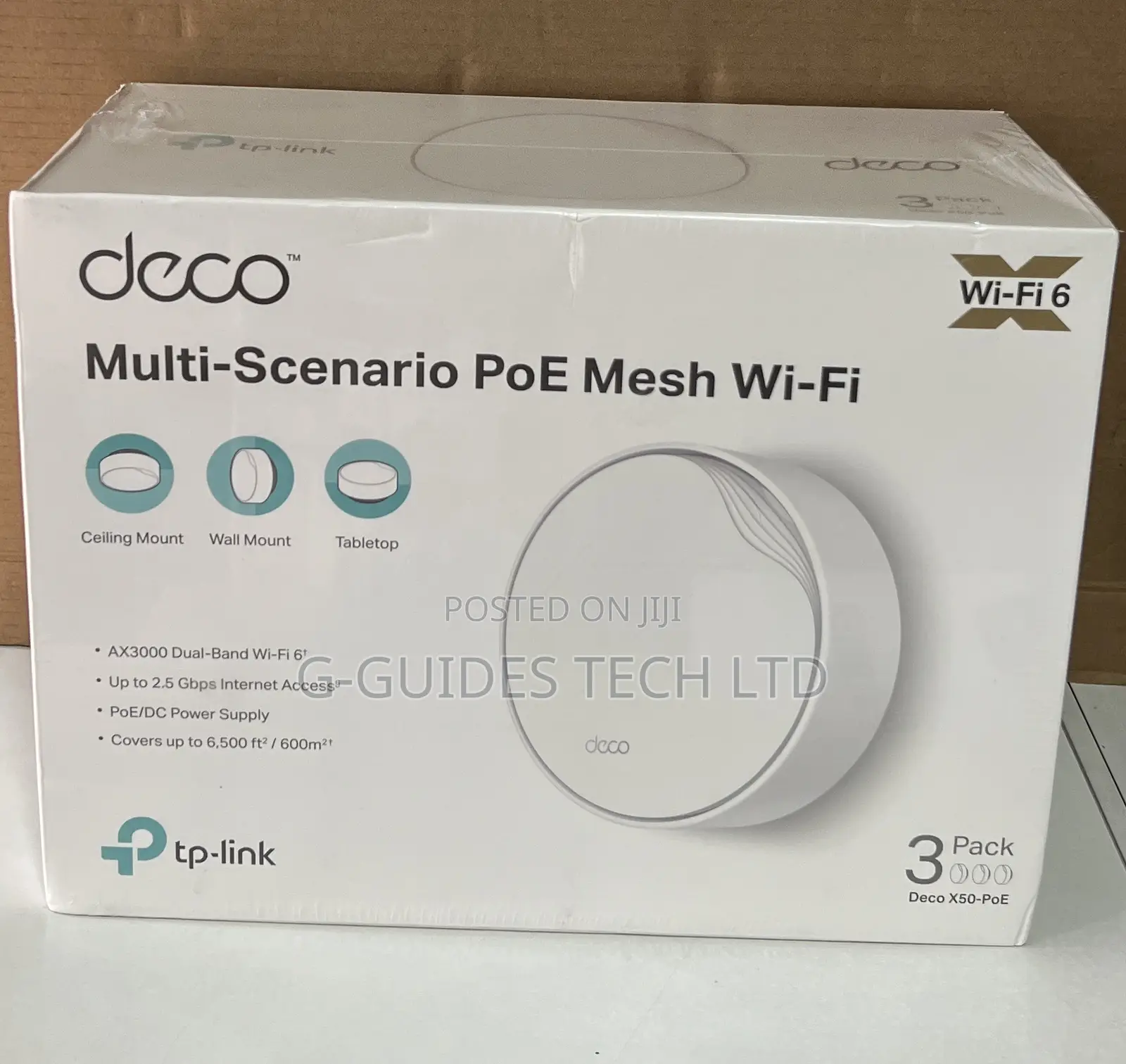Tp-Link Deco X50-Poe Ax3000 Whole Home Mesh Wi-Fi 6 System (3-Pack)