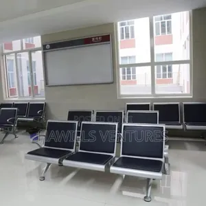 Black 3 in 1 Metalic Waiting Chair