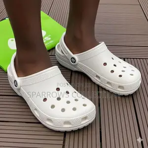 All White Classic Crocs