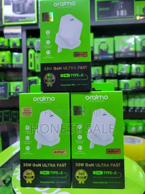 Oraimo Powergan 351 35w Gan Ultra Fast Charger Kit With Type-C Cable