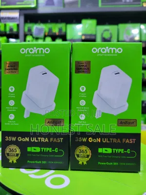 Oraimo Powergan 351 35w Gan Ultra Fast Charger Kit With Type-C Cable