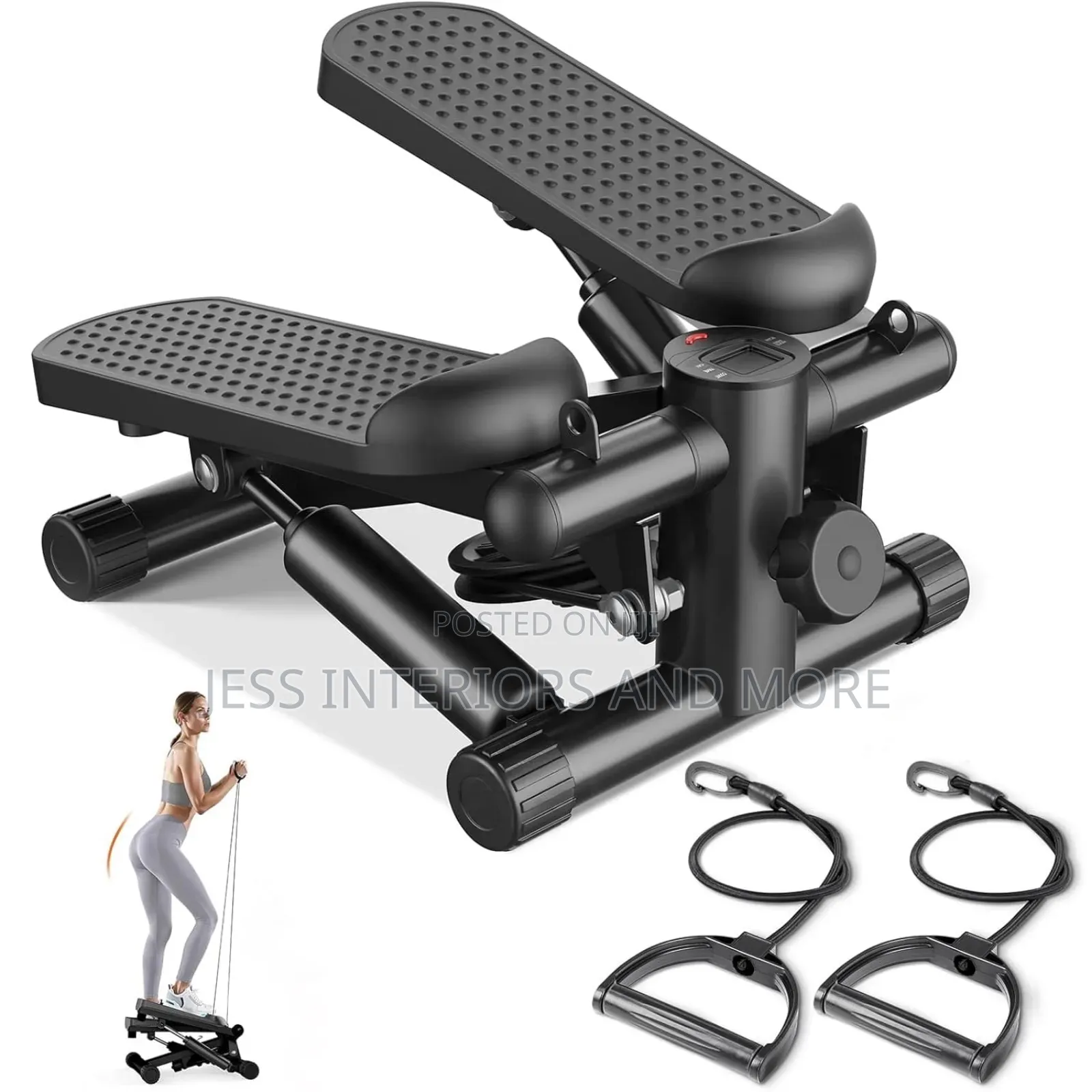 Stair Steppers With Resistance Bands for Full Body Exercise