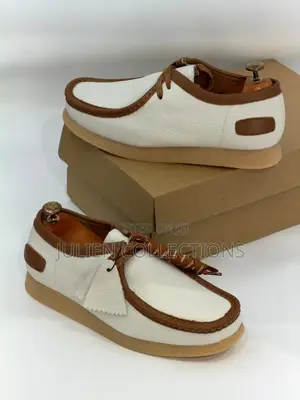 Original Clarks Leather White Purple and Brown