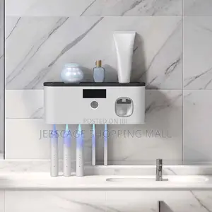 Smart Wall-Mounted Toothbrush Sanitizer With 5 Slots