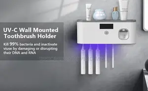 Smart Wall-Mounted Toothbrush Sanitizer With 5 Slots