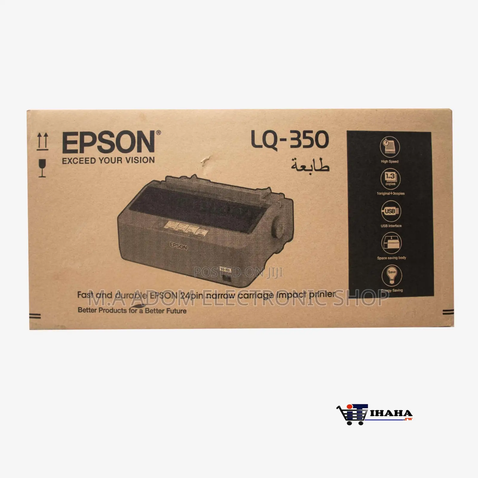 Epson Printer Lq350 Dot Matrix 24 Pin 10 Cpi Usb Port Parallel
