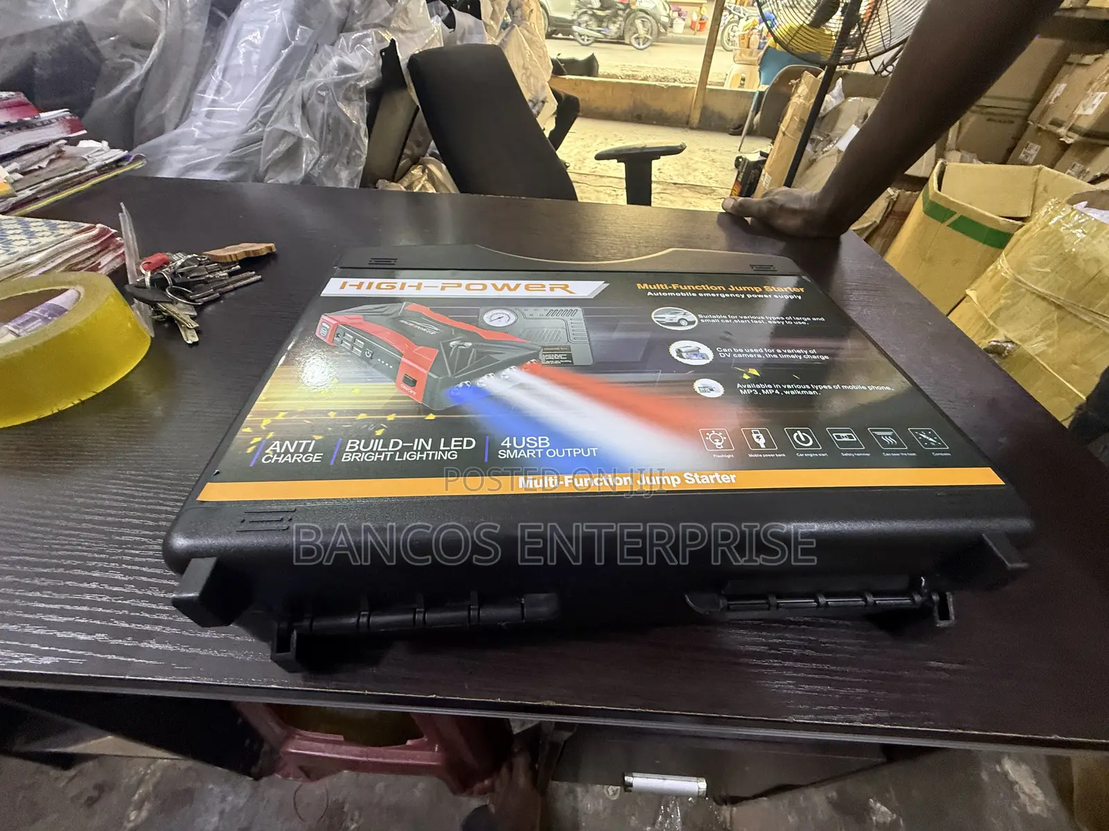 Car Jumper Kits With An Air Compressor And Power Bank Functionality