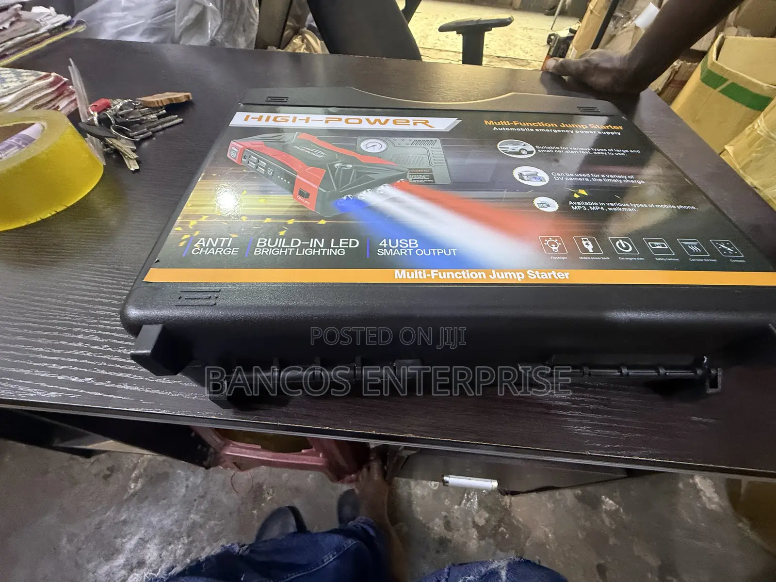 Car Jumper Kits With An Air Compressor And Power Bank Functionality