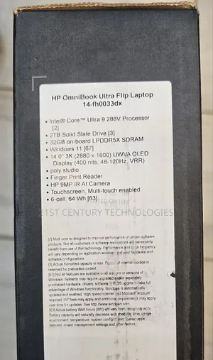 New Laptop HP OmniBook Ultra Flip 14" 32GB Intel Core Ultra 9 SSD 2T