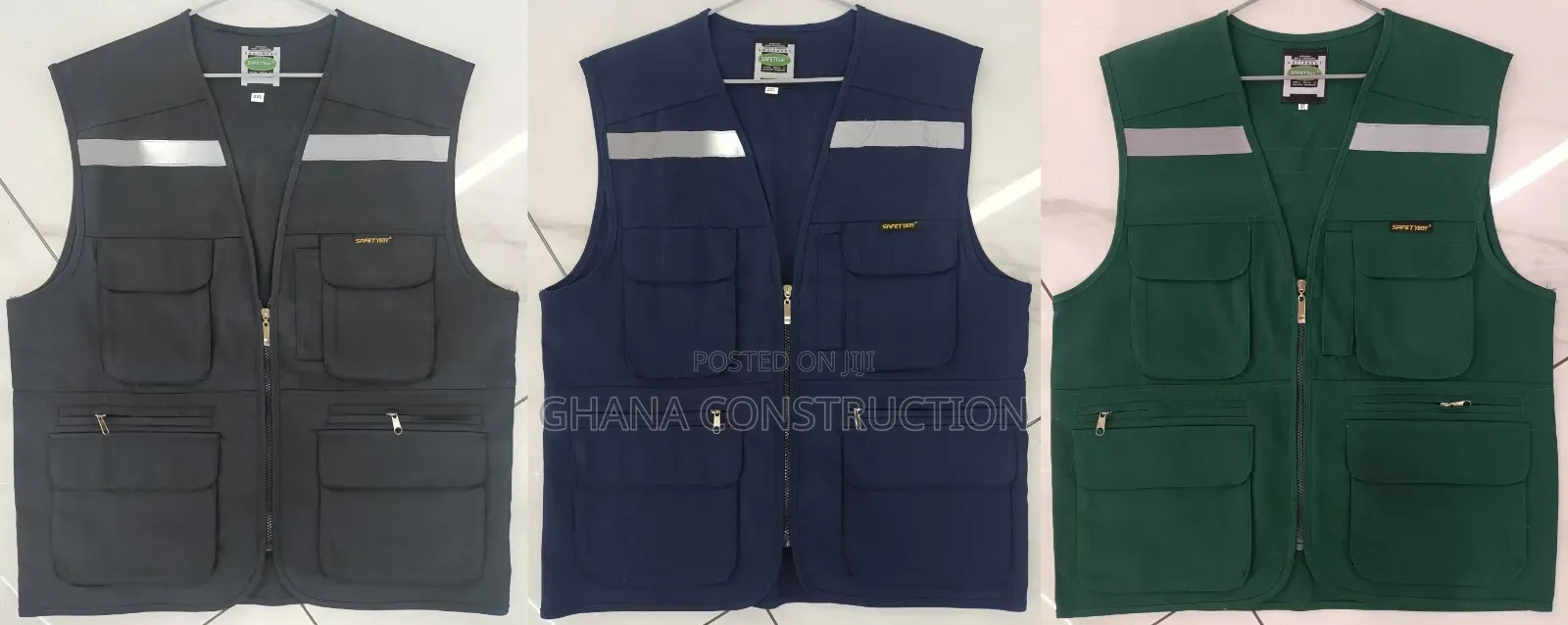 Safety Company Camera Media Vest Jacket Black Safety Reflective Vest