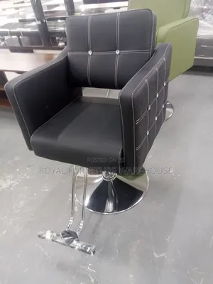 Crystal Button Tufting Barbering / Salon Chair