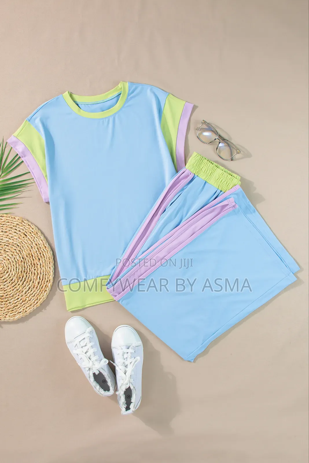 Top and Down Two Pieces Outfit Hot Pink