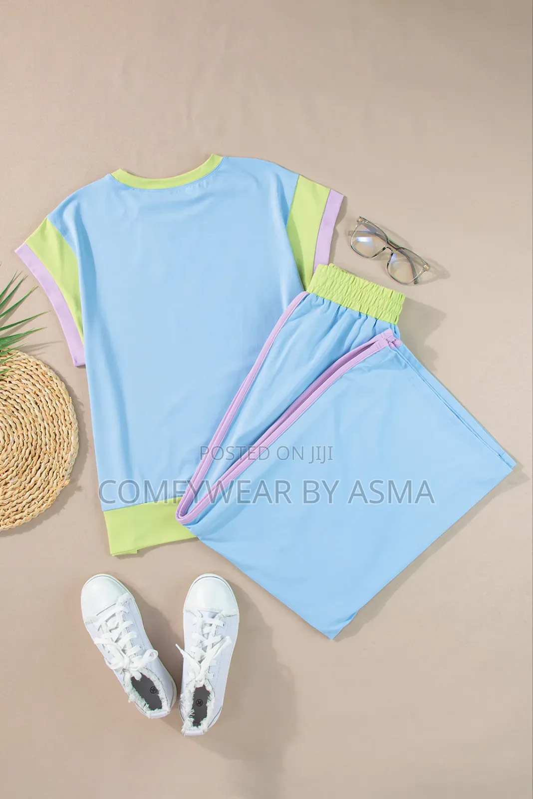 Top and Down Two Pieces Outfit Hot Pink