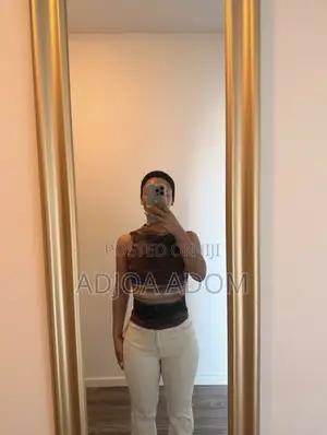 Brown Mesh Top