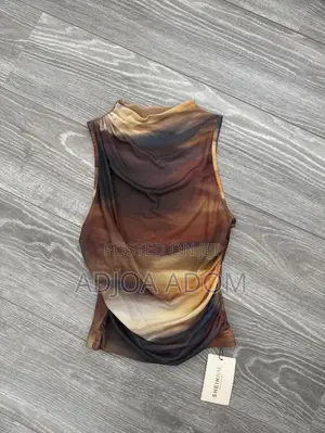 Brown Mesh Top