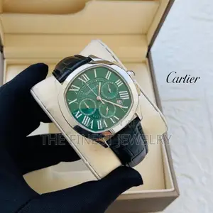 Cartier Drive De Cartier Men's Chronograph Watch With a Green Dial