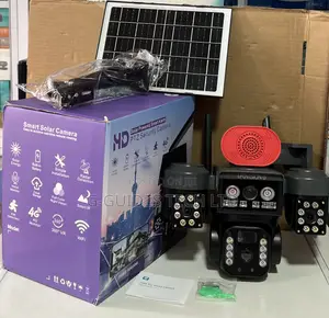 Hd 4g Solar-Powered Smart Alarm PTZ Security Camera 3-Lens