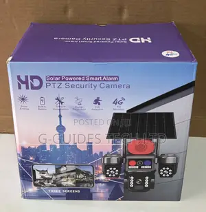 Hd 4g Solar-Powered Smart Alarm PTZ Security Camera 3-Lens