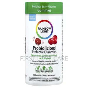 Rainbow Light, Probiolicious Probiotic Gummies, Delicious Berry 50 Gum