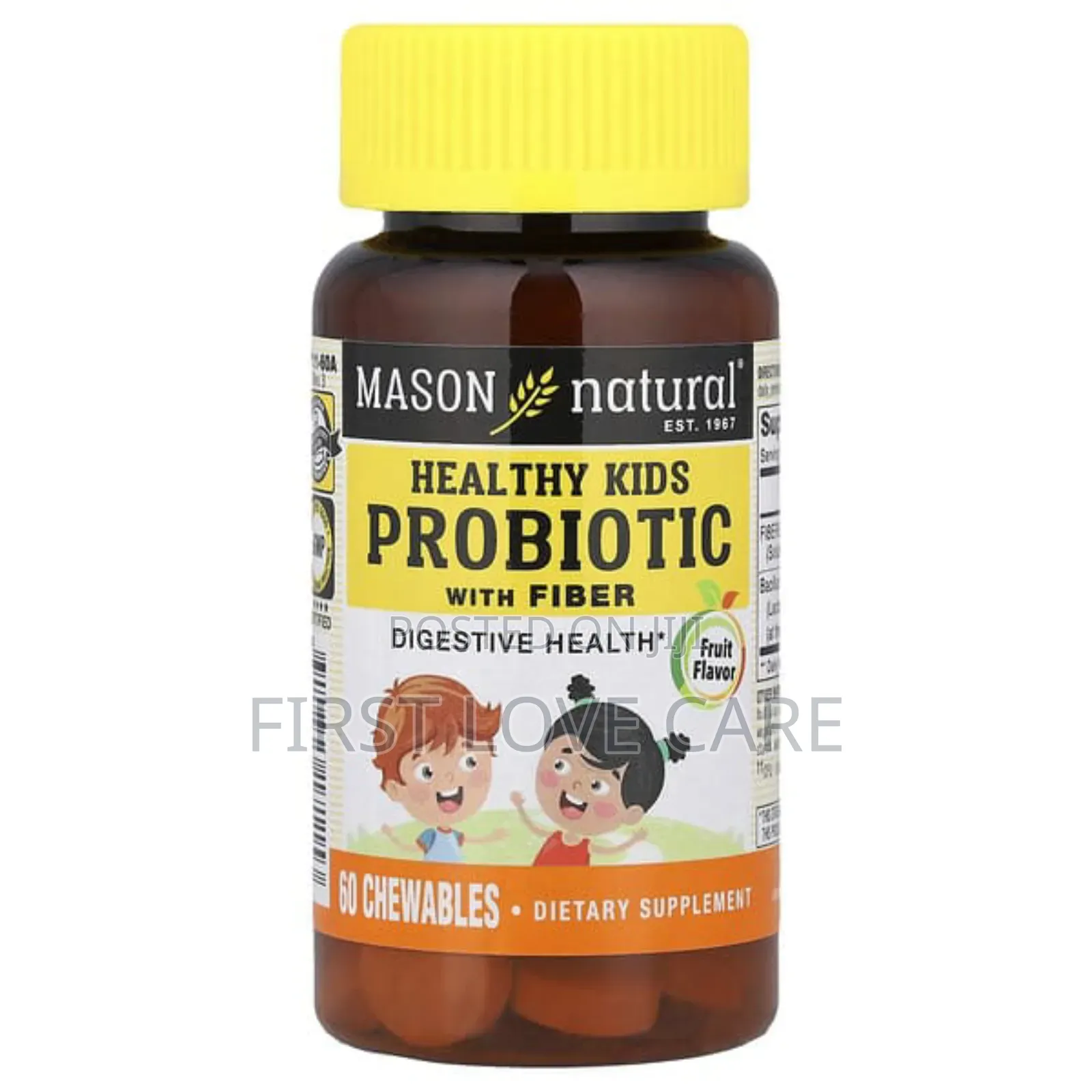 Mason Natural Healthy Kids Probiotic With Fiber Digestive Health