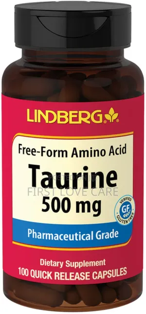Lindberg Taurine 500mg Supplement | 100 Capsules | Non-Gmo,