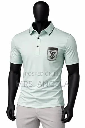Mint Green Signature Patch Polo Shirt
