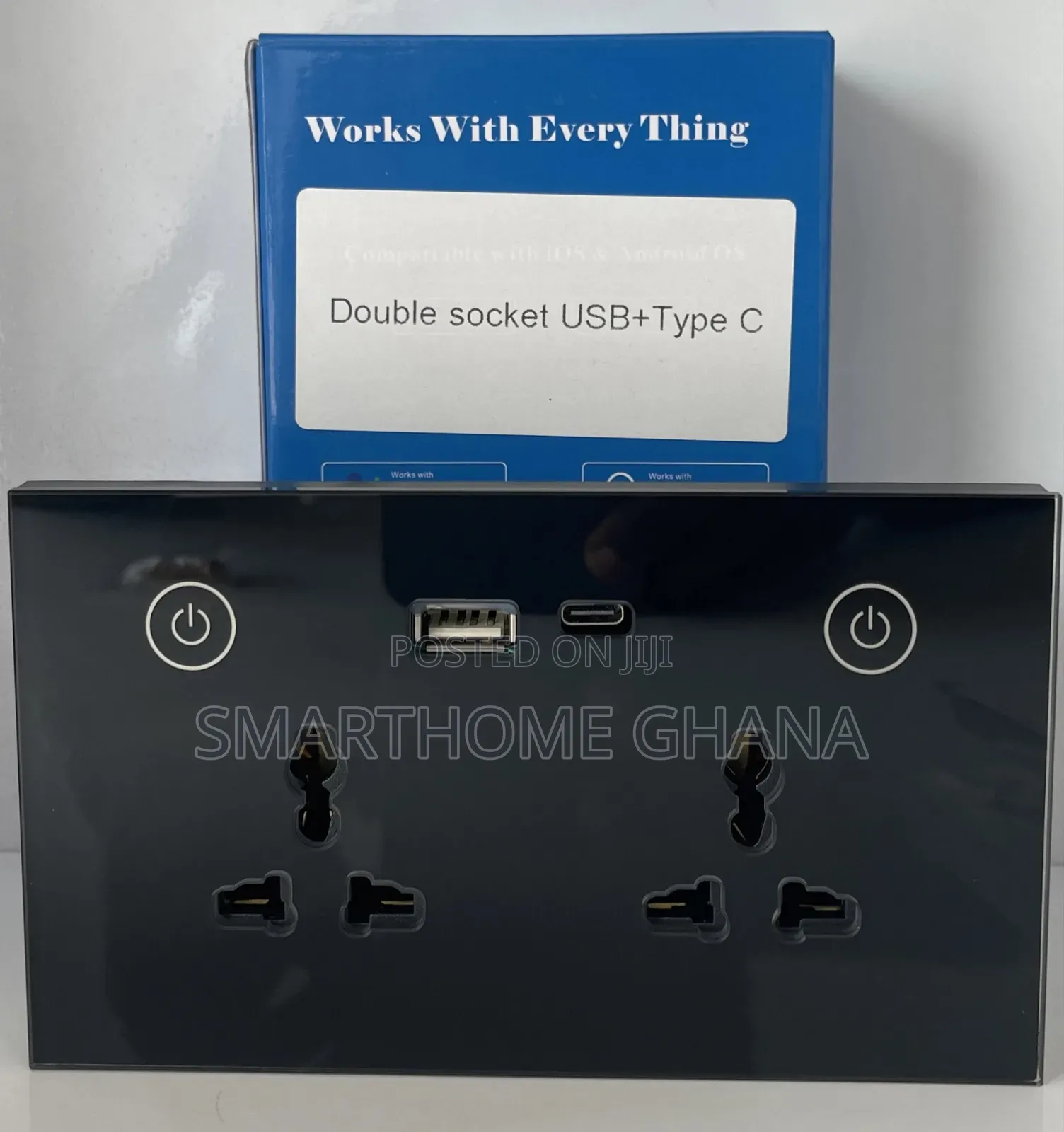 Smart Wall Socket With Type C - Double Outlet