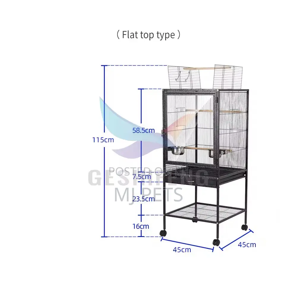 Flat Top Parrot Cage B038