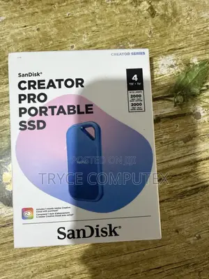 4tb Sandisk Creator Pro Portable Ssd - Up To 2000mb/S, For Laptops