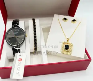Unique Black Silver Design Ladies Luxury Set